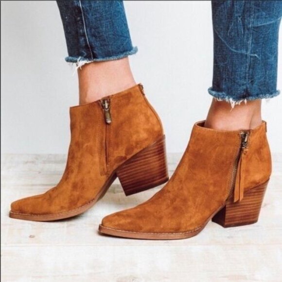 Sam Edelman Walden Brown Suede Booties Womens Size 9M Ankle Boots - Picture 1 of 8